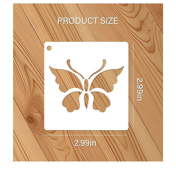 60pcs Floral Painting Templates, Reusable 3” Flower Butterfly for Wood Canvas - Picture 3 of 6